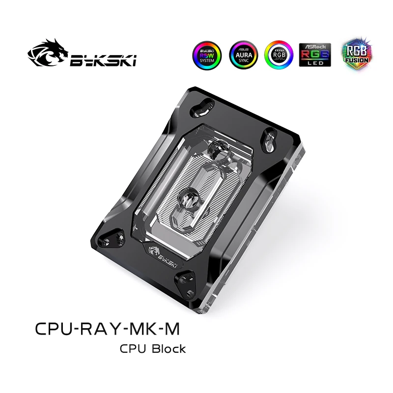 Preto para Amd Am3 + Am4 Bykski Água 5 3 Am3 Processador Watercooler Acrílico Rgb Edição Cpu-ray-mk-m Cpu Ryzen7 –