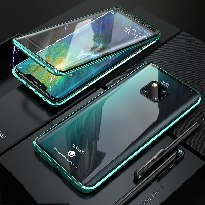 Privacy Magnetic Case For Huawei Honor 9X 20 Pro P30 P20 Mate X Nova 4 5 5i Double Sided Tempered Glass Metal Cover | Мобильные