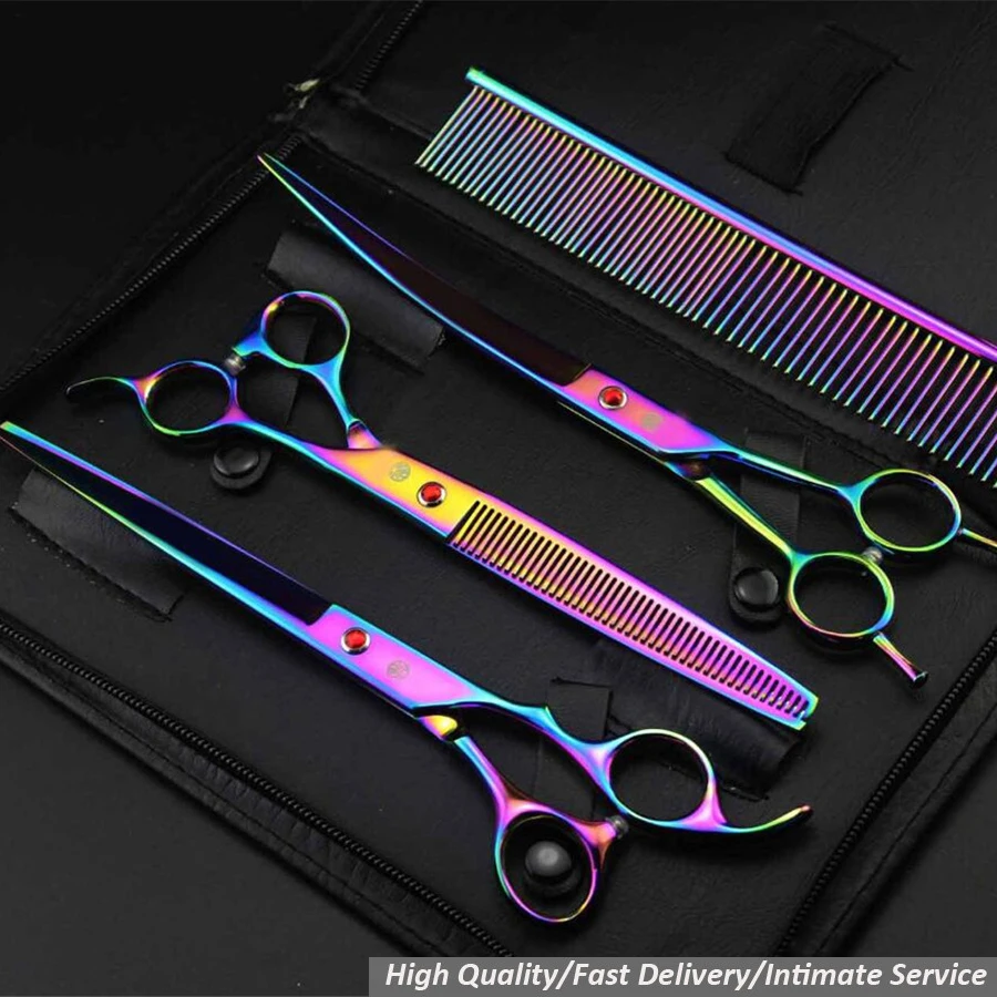 Новый набор ножниц для груминга домашних животных 8 дюймов профессиональные