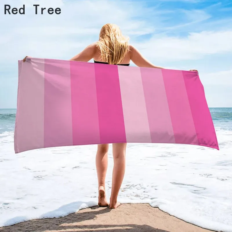 

Soft Plush Highly Quality Rectangle Bath Shower Towels Rainbow Stripe Design Water Absorbent Beach Cover Towel Yoga Mat Blanket