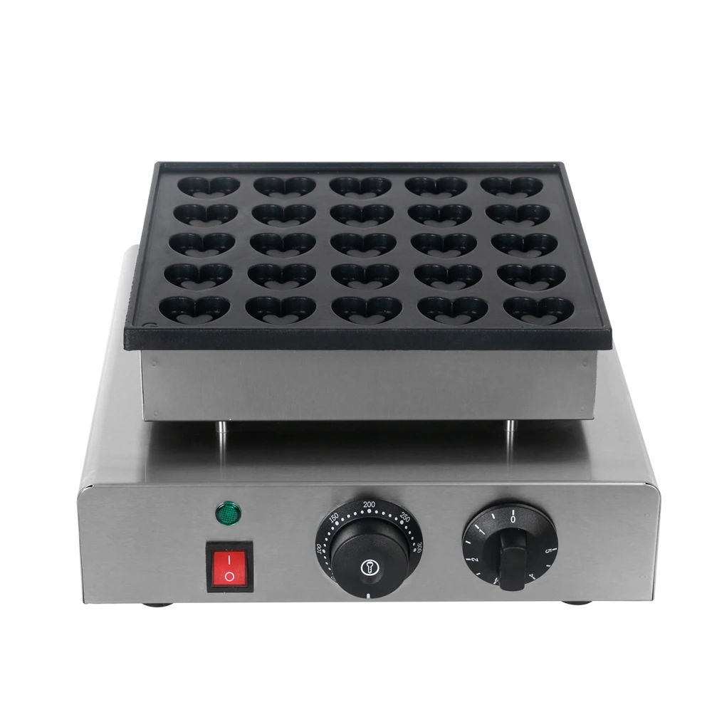 

Электрическая вафельница-гриль машина в форме сердца для выпечки маффинов сладких блинов мини голландская нержавеющая сталь антипригарна...