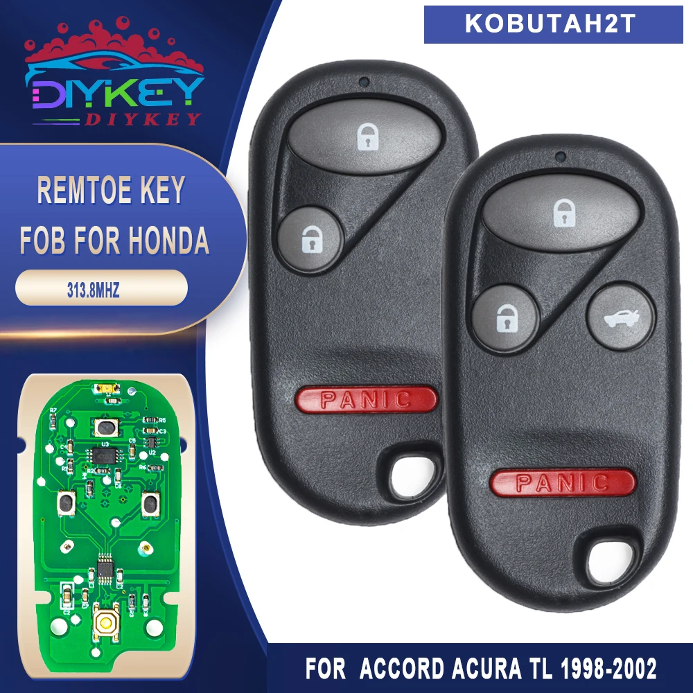 

DIYKEY FCC: KOBUTAH2T 313.8MHz 3B/4B Keyless Remote Control Transmitter Key Fob for 1998-2001 Honda Accord Acura TL