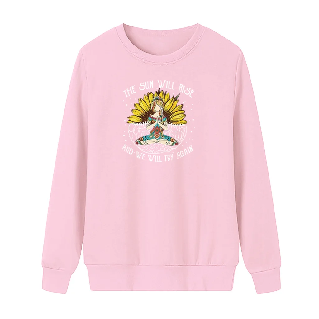 

Spring/Autumn Long Sleeve Korean Tops Streetwear Women Crewneck Sweatshirt Letter Printing Sweatshirt Women
