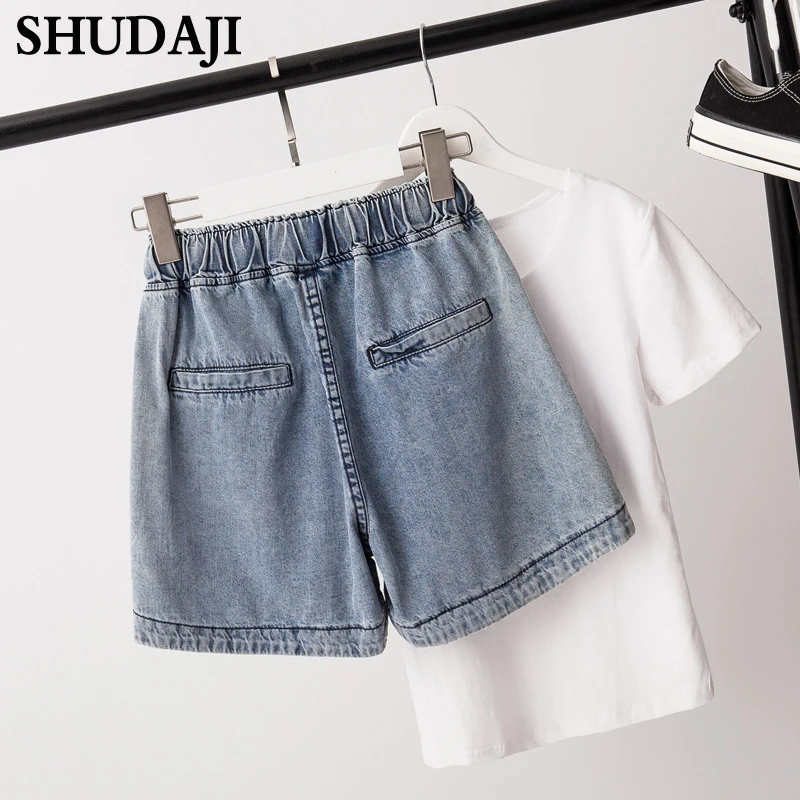 Женская одежда большого размера облегающие джинсовые шорты для отдыха полных