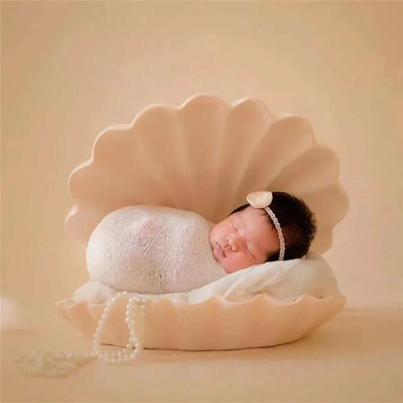 

2021 New Studio Newborn Photography Props 7-15 Days Baby Photo Shell Props Full Moon Baby Photo