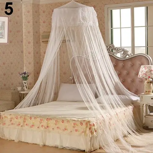 House Bedding Decor Summer Sweet Style Round Bed Canopy Dome Mosquito Net Princess Students for Bedroom | Дом и сад