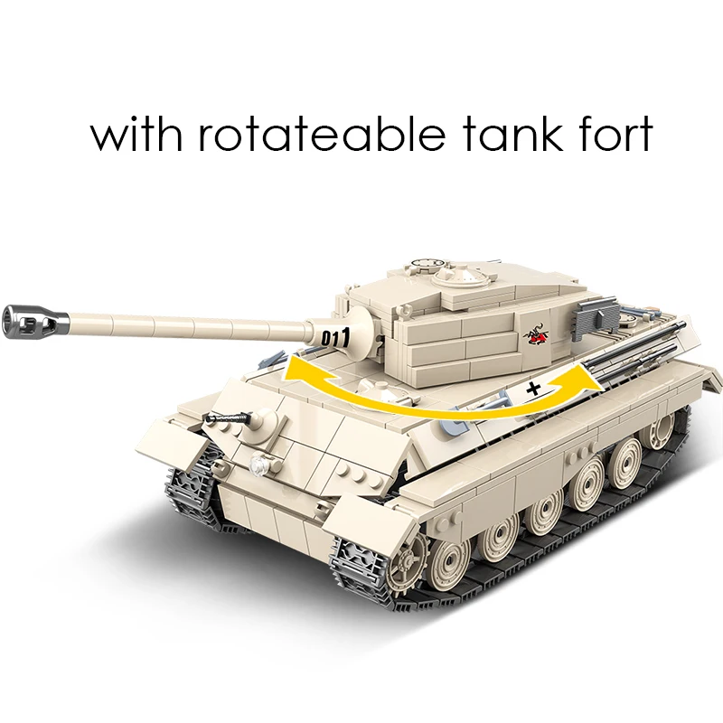 Военная серия 2 мировая война немецкий танк Король тигр строительные блоки армия