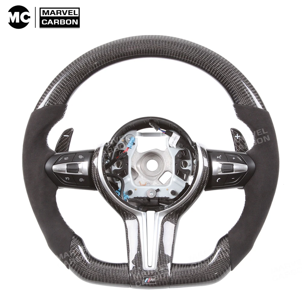 

100% Real Carbon Fiber Steering Wheel for BMW F87 M2 F80 M3 F82 F83 F15 F34 F20 F21 F25 X5 CF