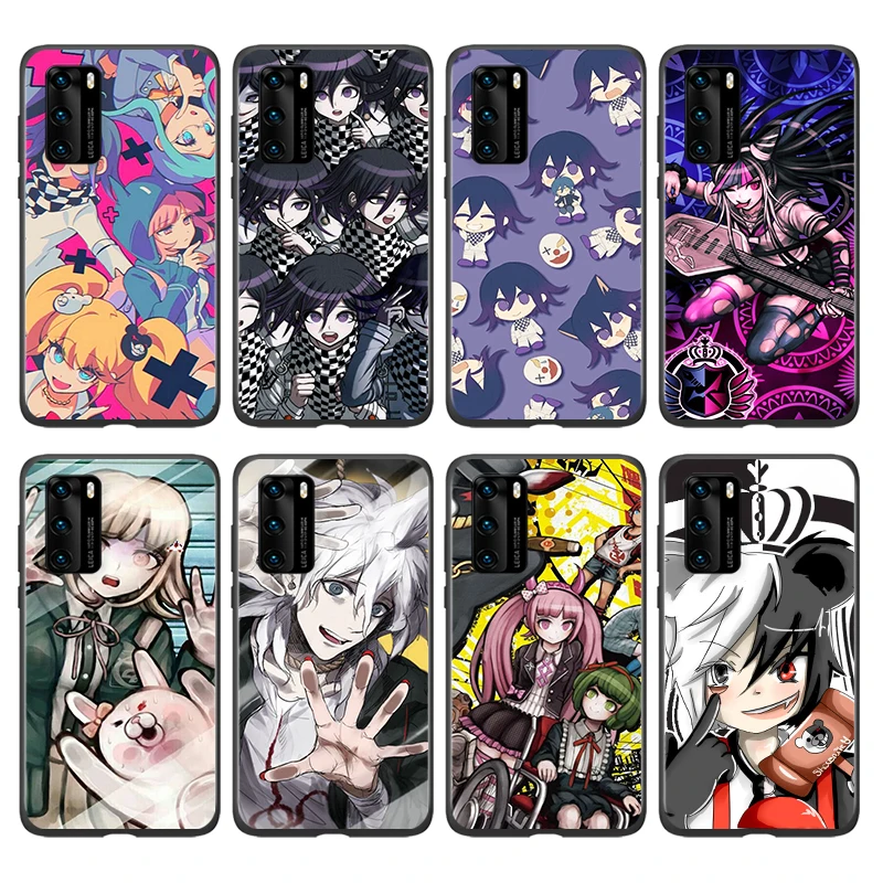 Силиконовый чехол с аниме Danganronpa для Huawei P40 P30 P20 Pro P10 P9 P8 Lite RU E Mini Plus 2019 2017 черный