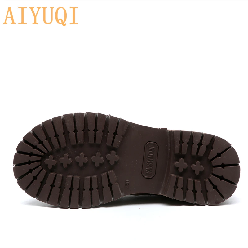 AIYUQI обувь из натуральной кожи; женская обувь; Новинка года; британский стиль; обувь для учащихся на шнуровке в стиле ретро; женская повседневная обувь на плоской подошве