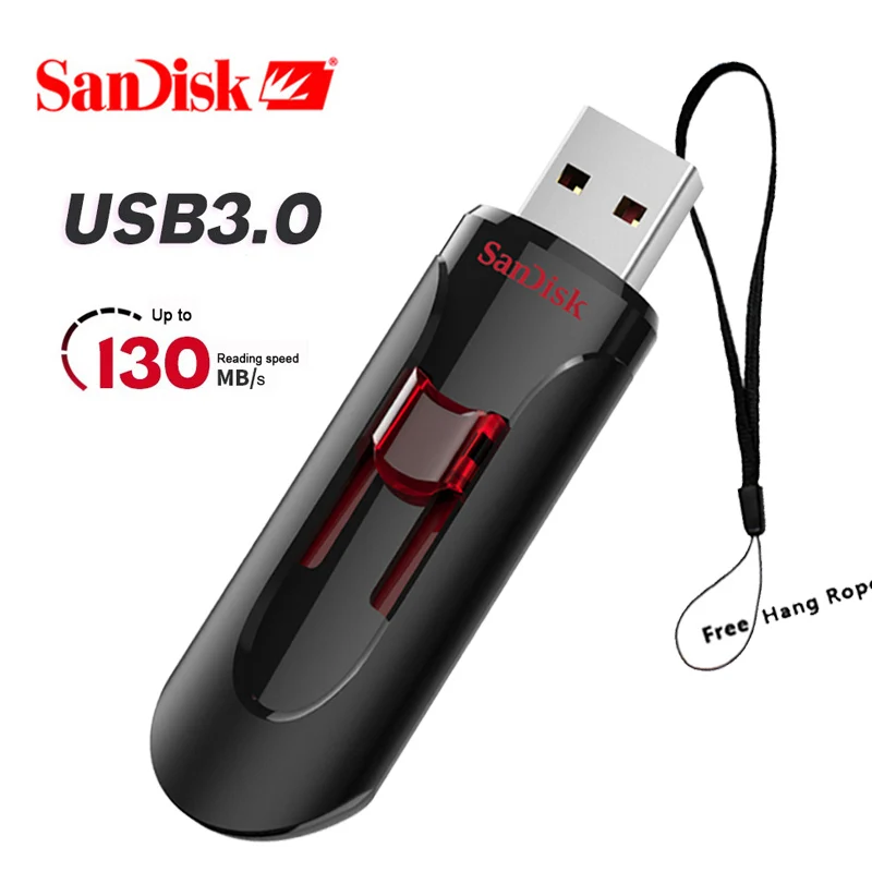 USB 3 0 SanDisk Cruzer Glide CZ600 флеш-накопитель супер скорость 256 ГБ 64 Гб 128 16 32 мини флешка |