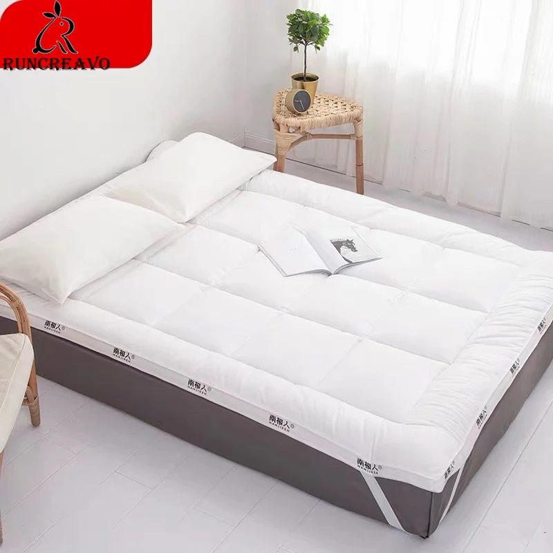 

Comfortable Soft Feather Velvet Fold Tatami Mattress Home/hotel Bedding Mattress Topper Tatami Thick Warm Mat with Straps