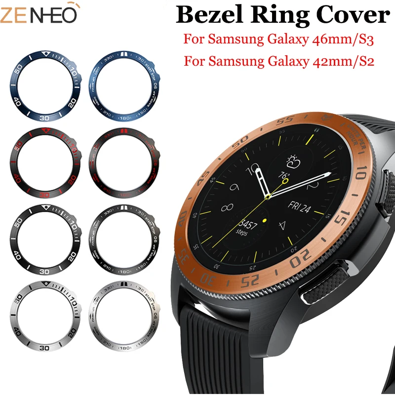 Металлический чехол с кольцом ободком для Samsung Galaxy Watch 42 мм/46 мм защитный рамкой Gear