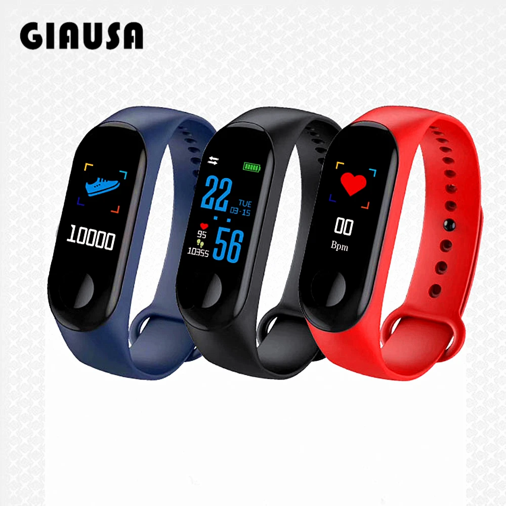 M3 плюс Смарт часы M3Plus Bluetooth фитнес трекер сердечного ритма для контроля уровня