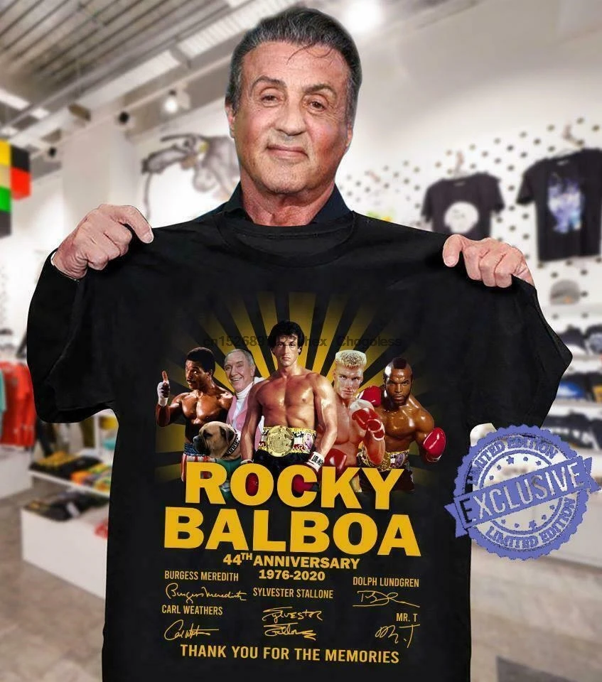 Рокки Бальбоа 44 юбилей 1976 2020 подписей спасибо за воспоминания sh футболка - купить