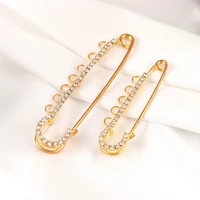 new brooch metal gold safety brooch pins with loops fitting diy brooch for women base jewelry making supplier 80 90mm
