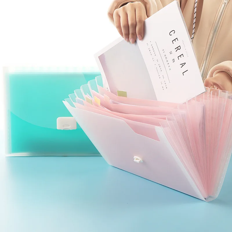 

A4 Colored Bags Folder Students 13 Into Large Volume Bill Collection Paper Documents File Bag Folder File Organizer