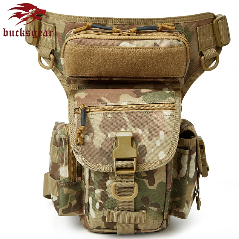 Factory Tactical Side Drop Leg Bag In Waist Bags Olive Drab Thigh Bag Leg For Tactical Gear Kits Waterproof Military Bag