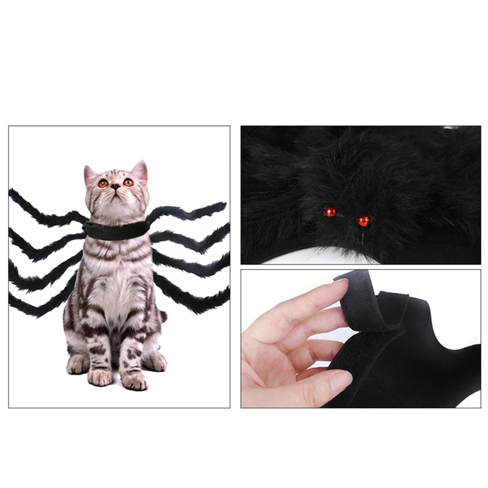 

1PC Pets Halloween Spider Costume Funny Portable Pets Costume for Dogs Halloween Party Decoration (Size L, Black and Red)