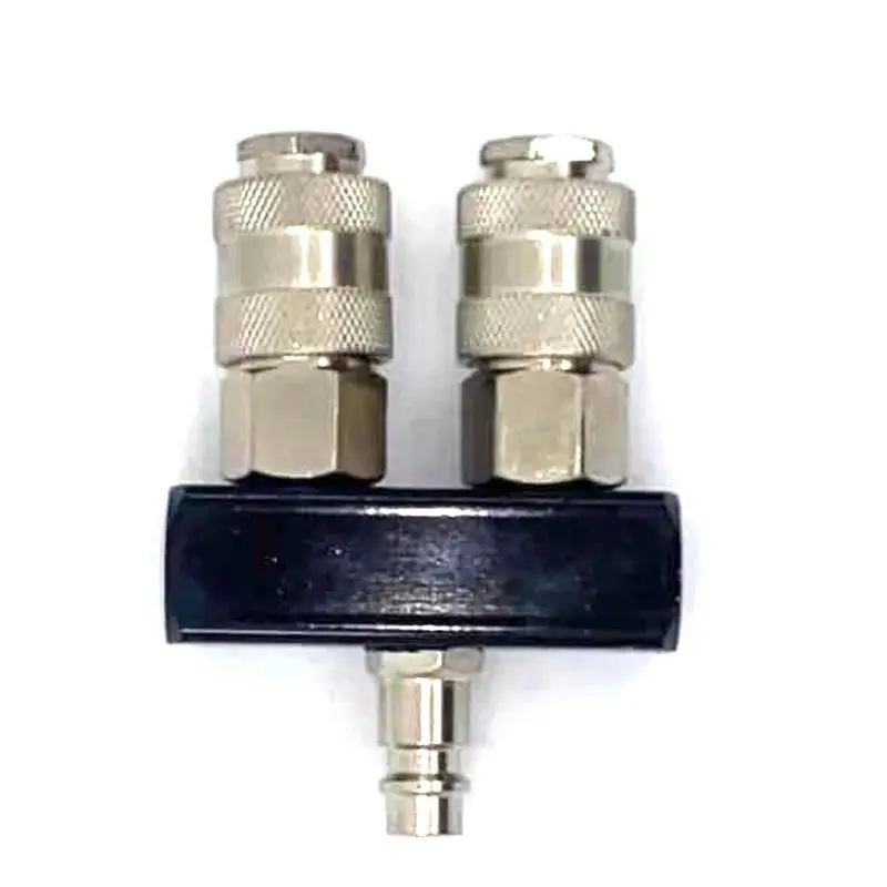 

2 WAY Pneumatic Quick Connector European Style Manifold Quick Couplers Air Compressor Tools 1/4''NPT Multi Hose Coupling