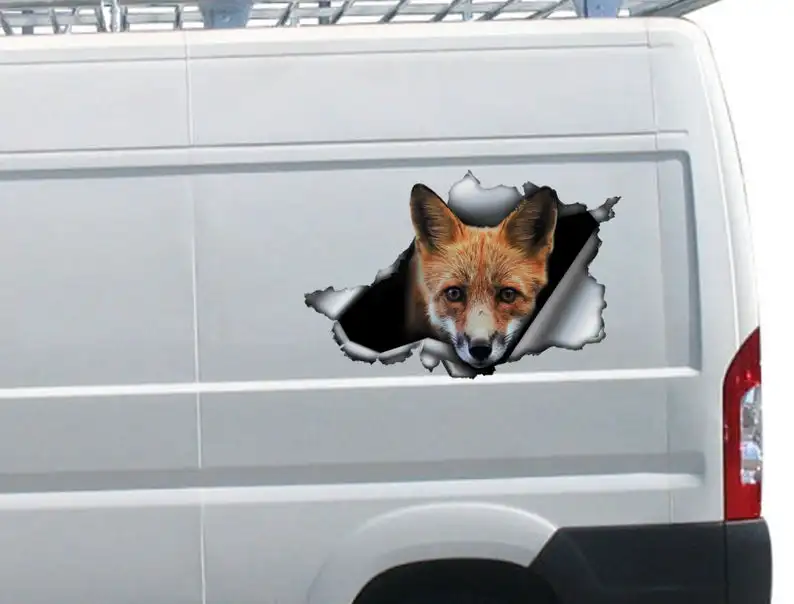 

2021 Cute red Fox car decal , Fox magnet, car decoration, Red Fox sticker