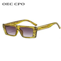 oec cpo trendy rectangle sunglasses women men brand designer rectangular sun glasses female fashion shades uv400 eyewear gafas
