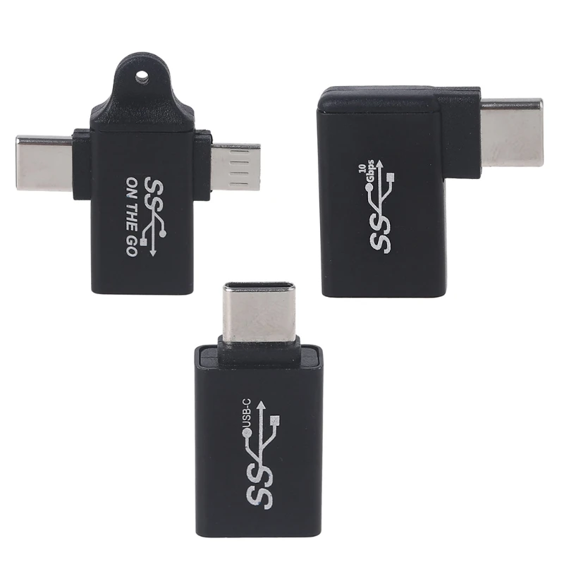 

Small and Convenient Metal Compatible with OTG Series Adapter Fast Transmission Black Adapter Practical Converter