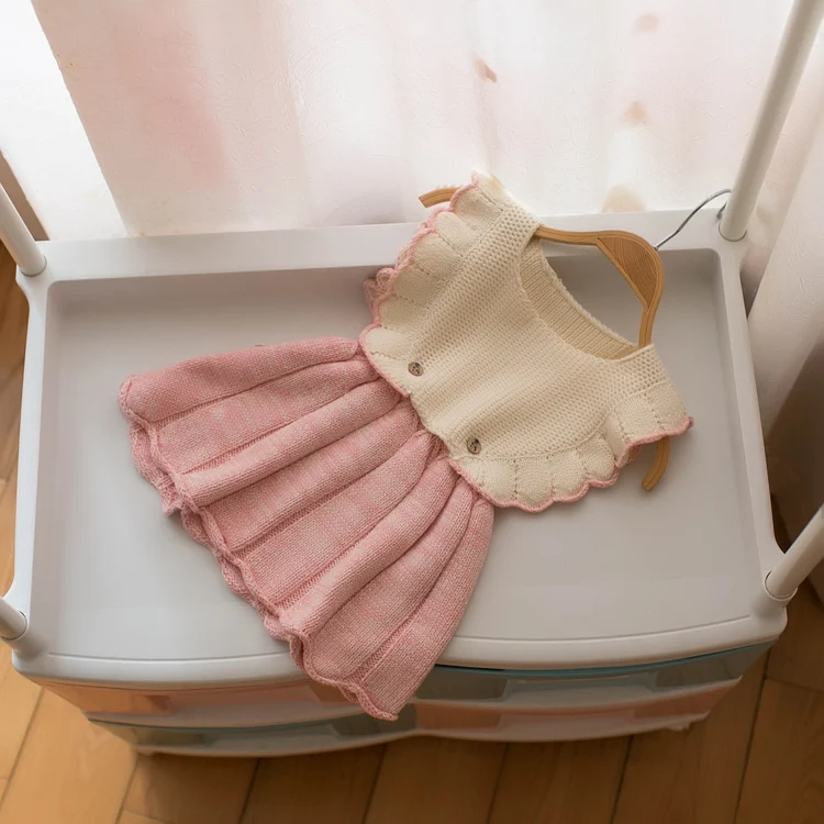 Thunderers/вязаное платье-жилет для девочек Жилеты 4 цвета Зимние Детские платья без