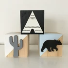 3 шт., деревянные кубики для детской комнаты