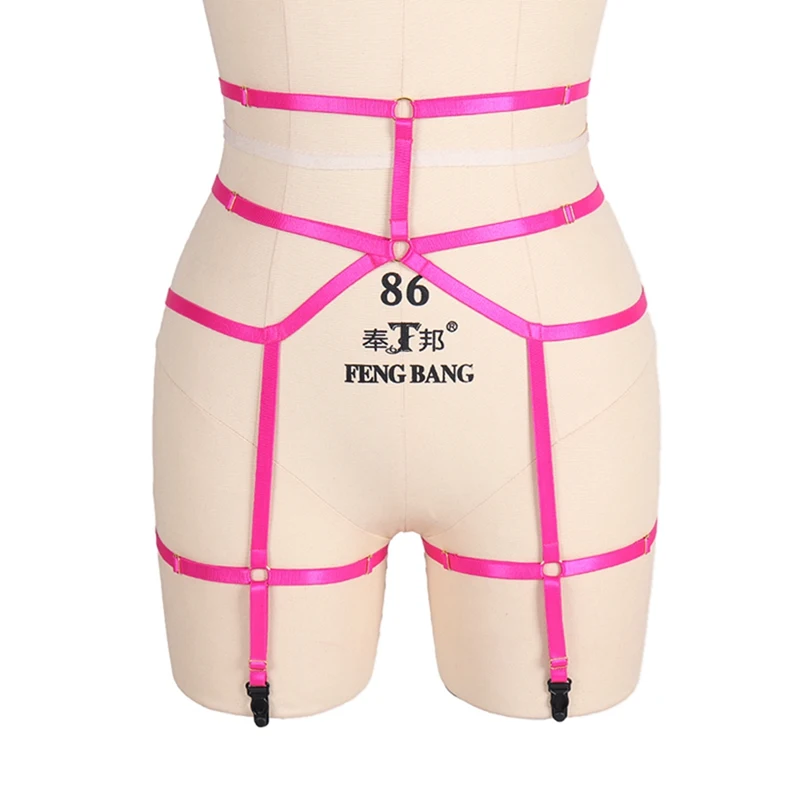 Женский пояс ремень-подвязка сетка для тела красная роза Чулки с подтяжками