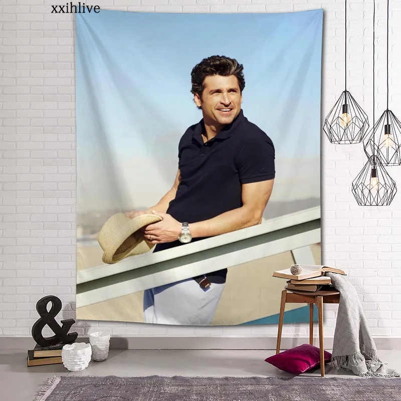 

Custom Patrick Dempse Hanging Fabric Background Wall Covering Home Decoration Blanket Tapestry Bedroom,Living Room Wall Decor