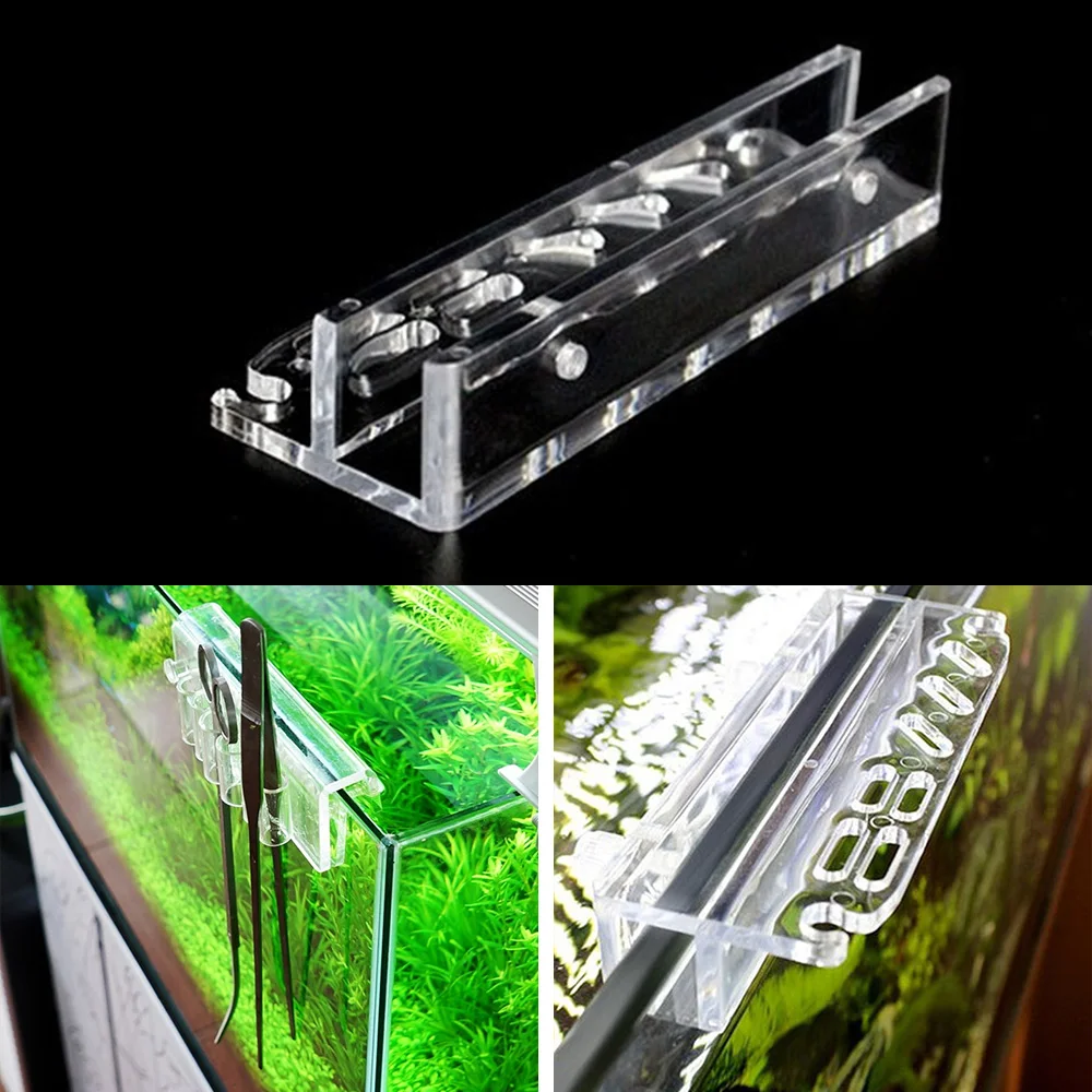 

Aquarium Plant Tools Storage Rack Acrylic Aquarium Tank Tweezer Holder Fish Tank Water Plant Tool Cleaner Tools Organizer Rack