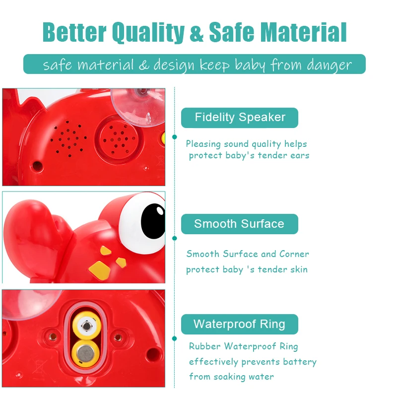 Baby Bath Toys Bubble Crabs Toys For Children Funny Bath Music Bubble Maker Bathtub Pool Swimming Soap Machine Kids Bathroom