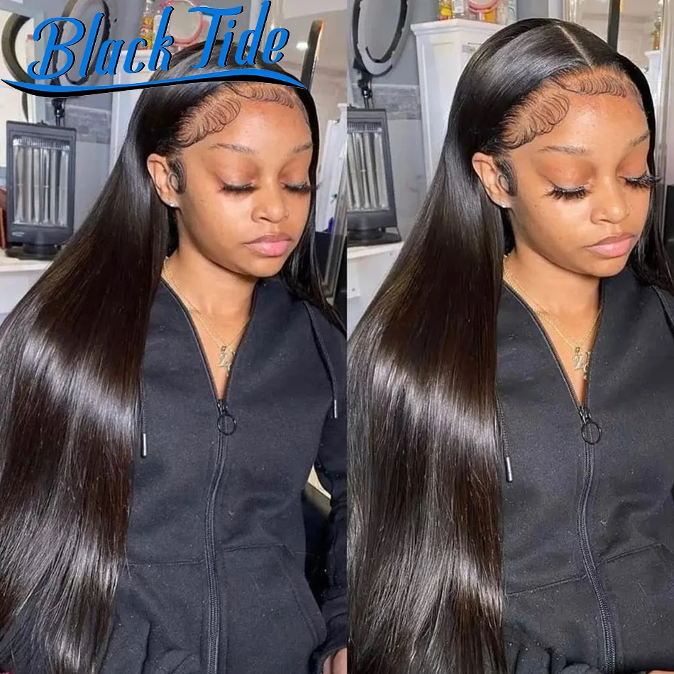 Straight Lace Front Wig 13x4 Lace Frontal Wig 38 Inch Straight Wig Remy Transparent Lace Frontal Wig Human Hair  Pre Plucked