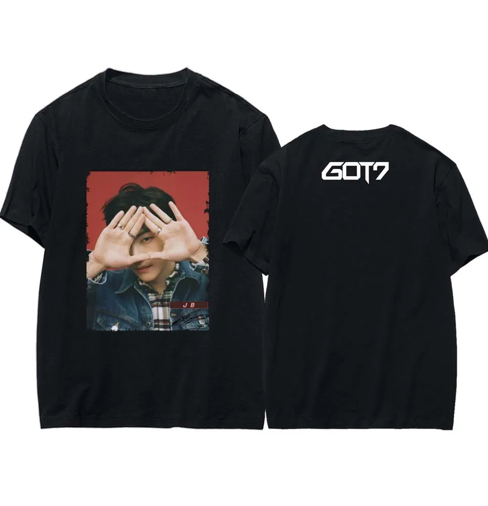 Kpop Got7 женская футболка 2019 новый стиль Женская Повседневная Футболка Джексон JB