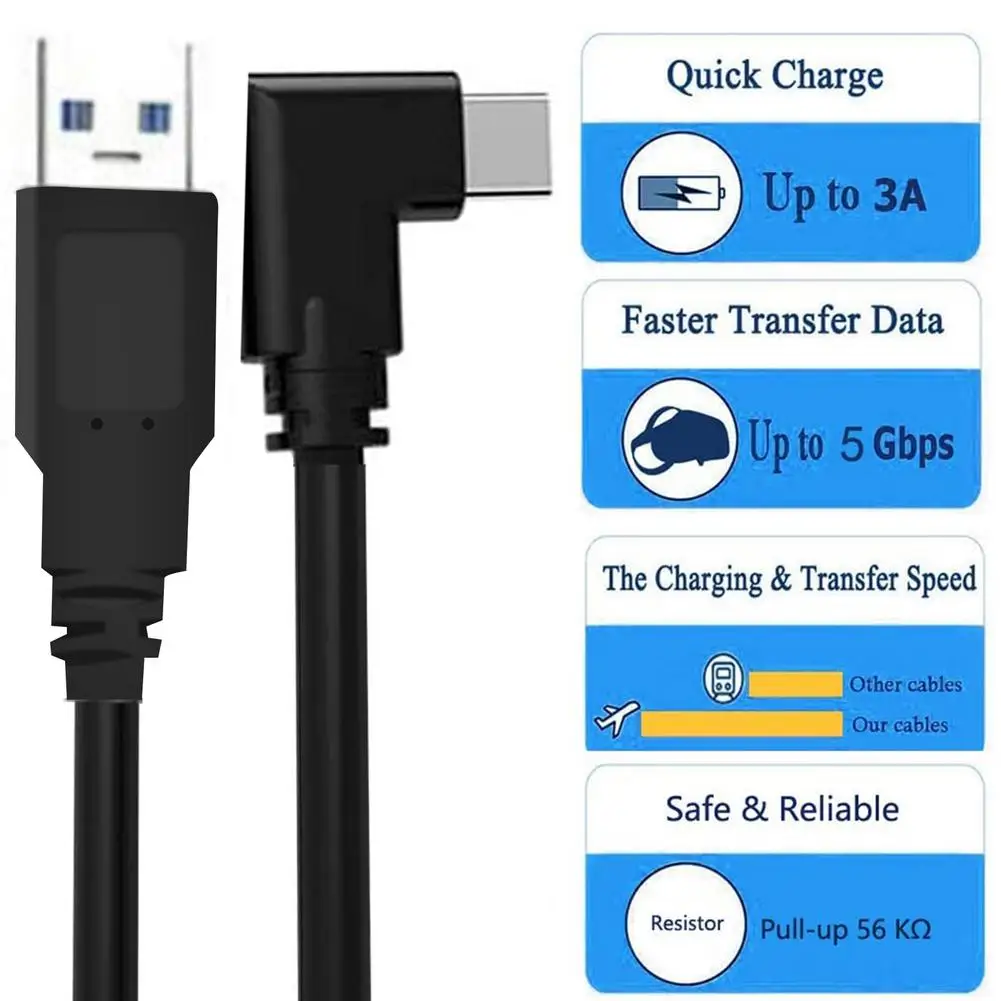 Кабель для Oculus Quest 2 USB 3 Gen 1 кабель передачи данных быстрая зарядка паровые