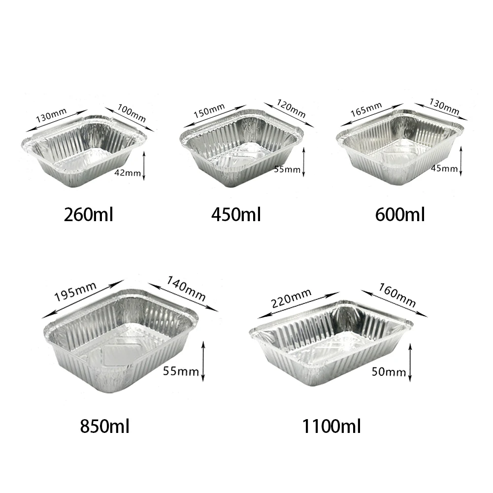 

50pcs Disposable BBQ Drip Pans Aluminum Foil Grease Drip Pans Recyclable Grill Catch Tray For Weber Outdoor Supplies