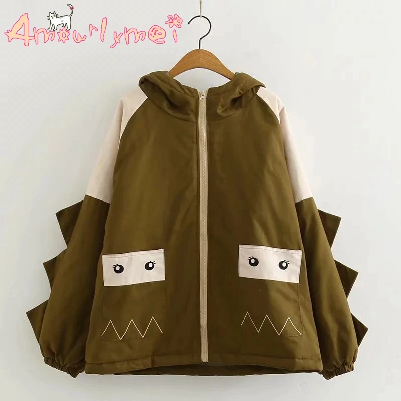 Женская осенне-зимняя куртка с капюшоном из хлопка | одежда