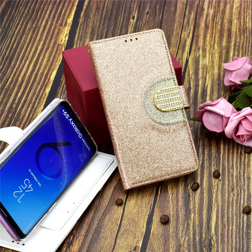 Роскошный кожаный бумажник блестящий зеркальный Чехол для мобильного телефона s