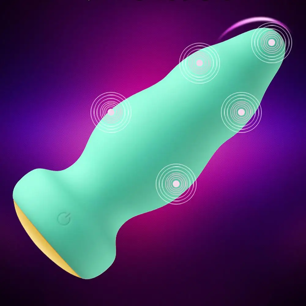 Вибратор со светодиодный Ной подсветкой и 5 режимами работы Анальная пробка секс