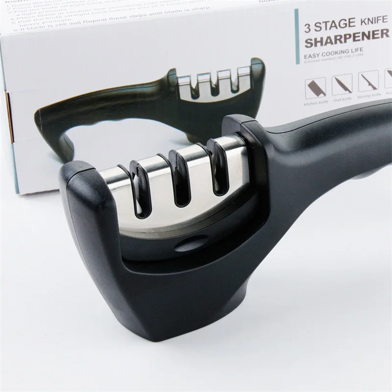 Точилка для ножей 3-ступенчатая точилка кухонных точильный камень