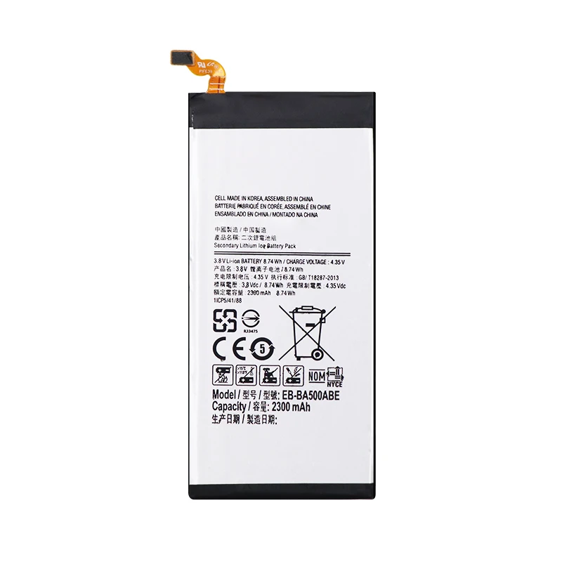 Для Samsung Galaxy A5 2015 A500 A500F SM-A500F A500K SM-A500FU A5000 A5009 батарея 2300 мАч для телефонов и