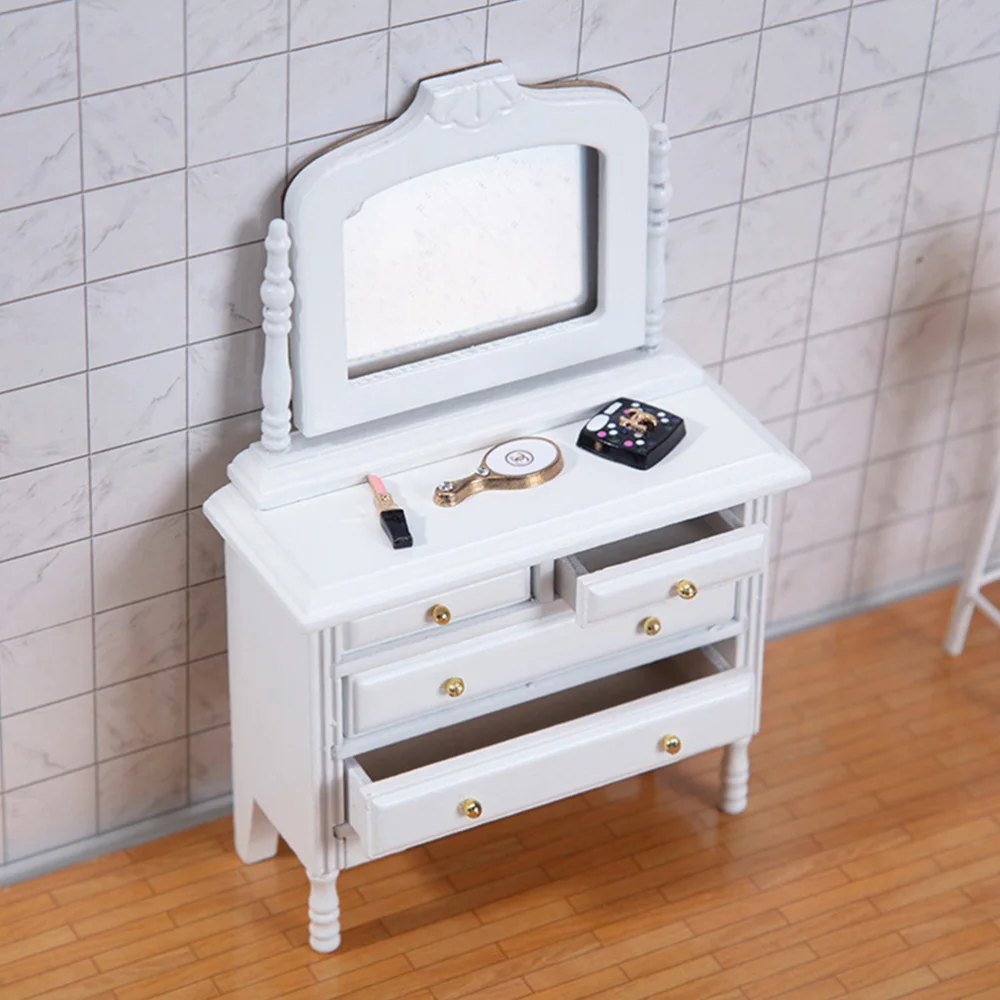 

1pc Miniature Bedroom Furniture Wooden Handicraft Decoration Mini House Decor