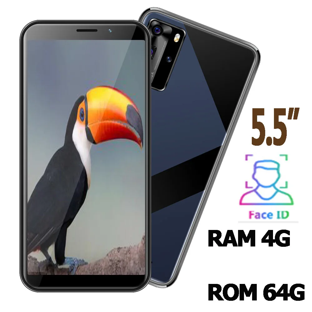 Новые 4 Гб ОЗУ 64 ПЗУ смартфоны 5e 5 дюймов 13MP HD камера распознавание лица