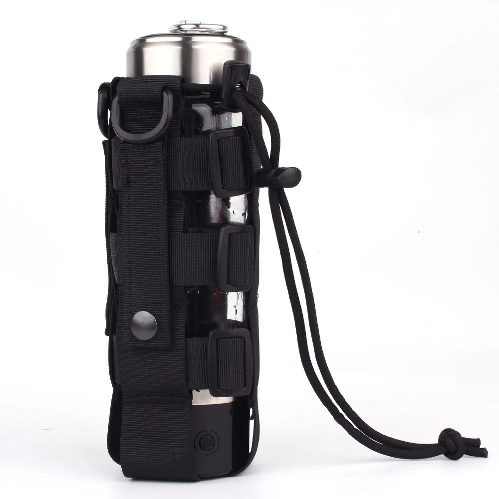 Molle Чехол для бутылки воды 600D тактический армейский чехол для чайника аксессуары для кемпинга страйкбол охотничий дамп капля сумка для воды кобура - Цвет: 2-Black