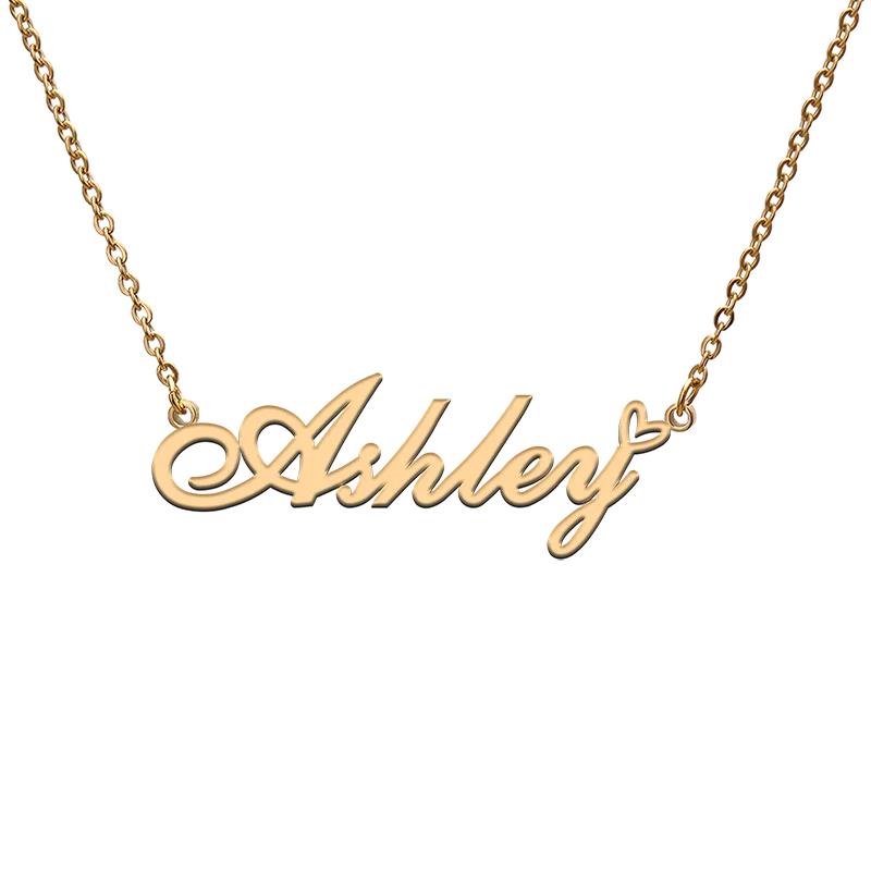 

Ожерелье с персонализированным персонажем «Бог с любовным сердцем» с именем Эшли для лучшего друга, ювелирные изделия в подарок
