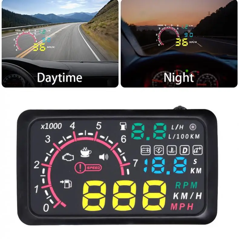 5 дюймовый автомобильный порт OBDII OBD2 Автомобильный дисплей Hud с индикацией