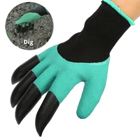 48 hand claw abs plastic garden rubber gloves gardening digging planting durable waterproof work glove outdoor gadgets 2 style
