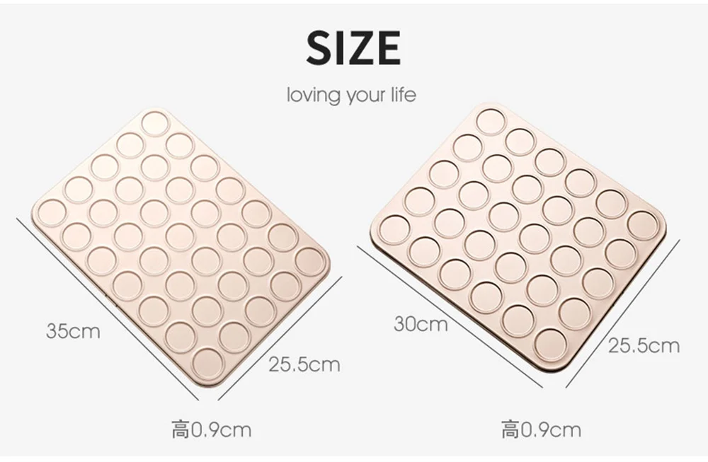 Силиконовый коврик для макарон с 30/35 отверстиями выпечки круглой формы сделай