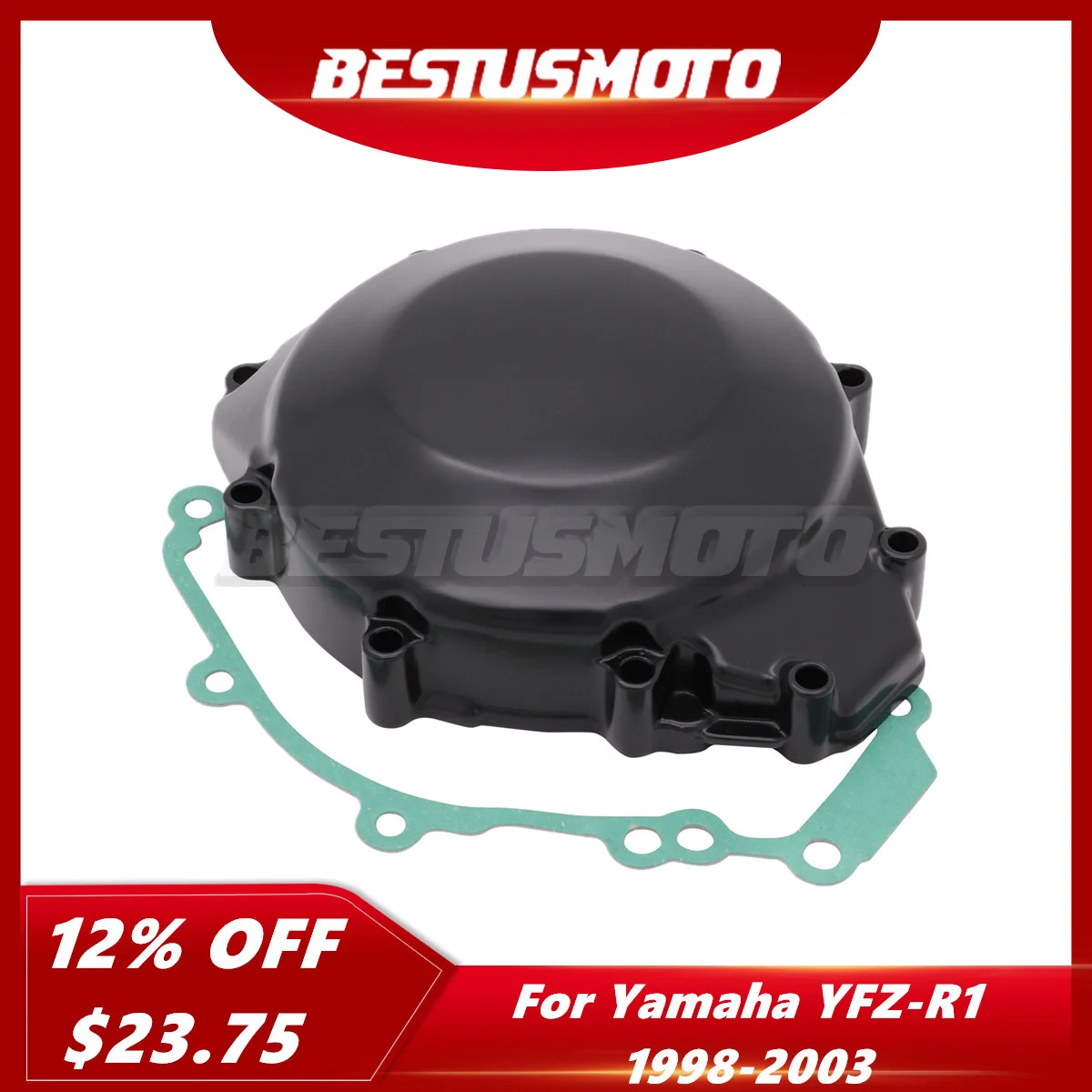 

Motorcycle Accessories Left Stator Engine Cover Crankcase w/ Gasket For Yamaha YZFR1 YZF-R1 1998 1999 2000 2001 2002 2003